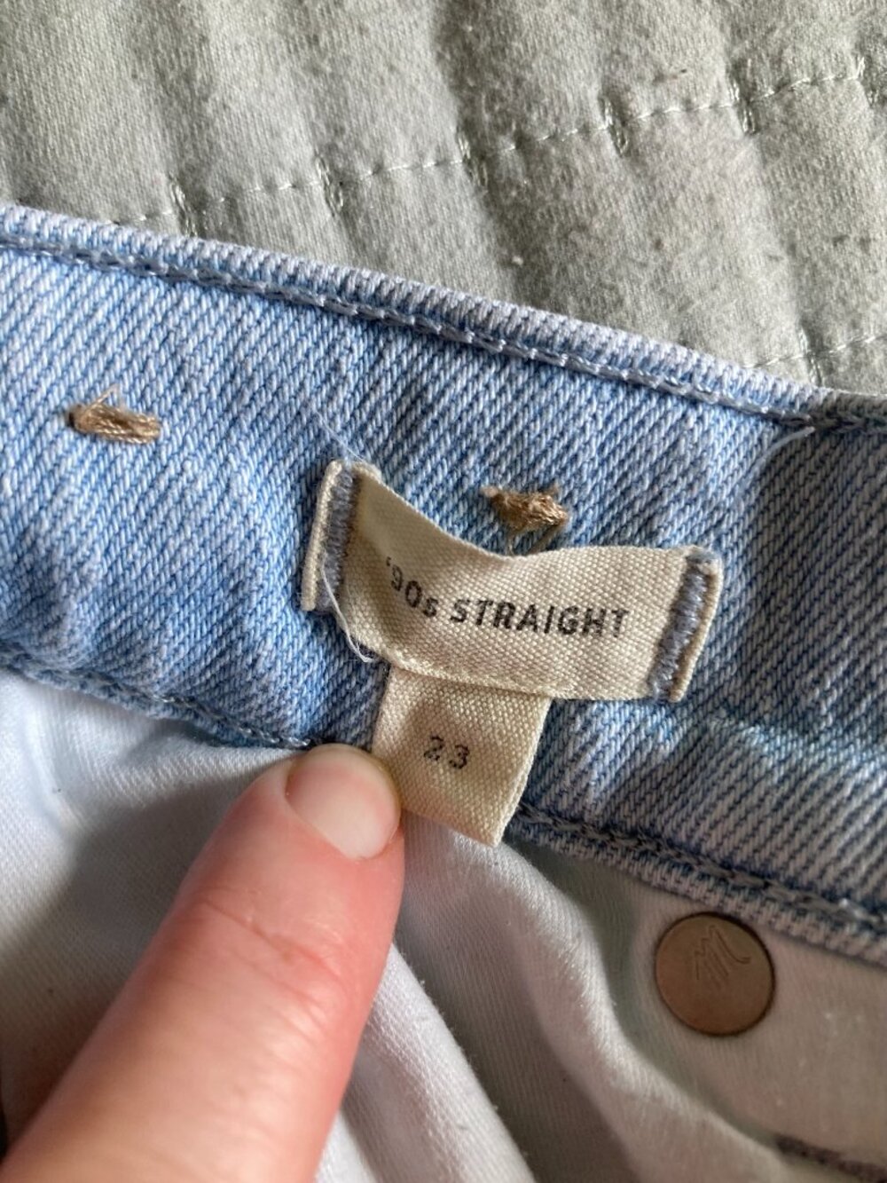Madewell '90s Straight Jeans size 23 Light Wash High Waisted - Picture 10 of 12